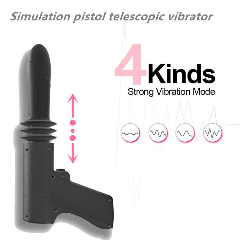 Adult Toy Automatic Telescopic Dildo Sex Gun Dildo Massager  Vibrator Sex Machine for Women Men G Spot Anal Pussy Masturbation