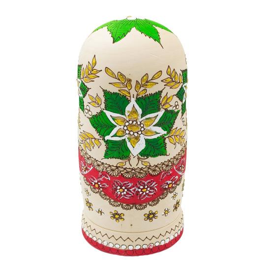 10Pcs/Set Handmade Wooden Matryoshka Doll 10 Layers Russian Nesting Doll Vintage Girl Stacking Toy Home Office Desktop Decoration Ornament