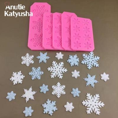 Weihnachtsschneeflockenform, Fondant, lebensmittelechtes Silikon, Schokoladenform, Kuchendekorationen