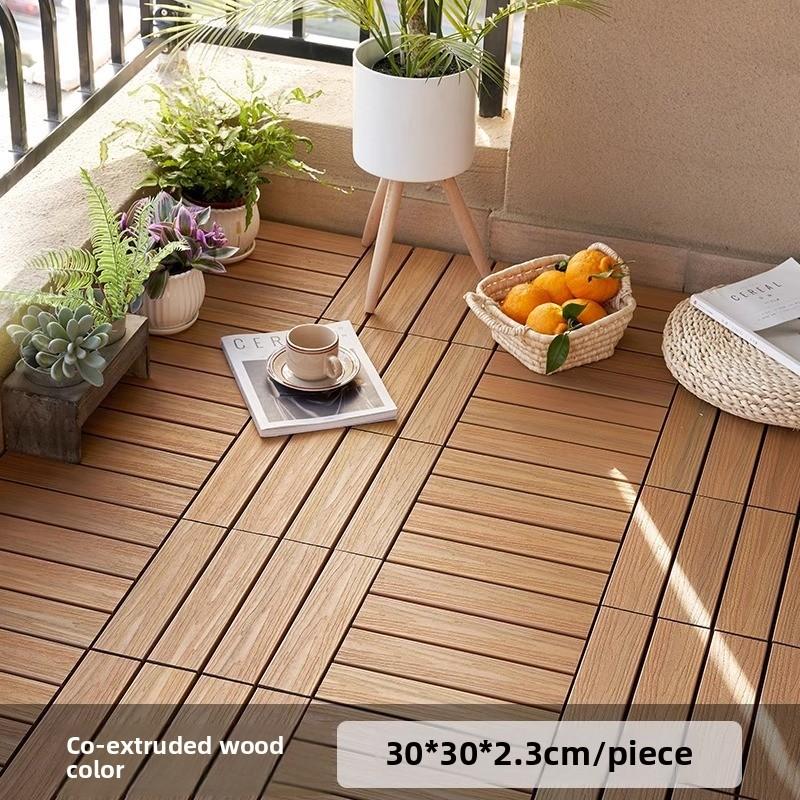 

Costoffs Acacia Wood Interlocking Flooring Plates Deck Plates, упаковка 10/27, водостойкая и нескользящая для использования в помещении и на открытом воздухе 30*30cm*2.3-27PCS