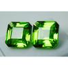 NATURAL Peridot SQUARE CUT 8 - 10 Ct Each Gemstone Best Quality   Pair