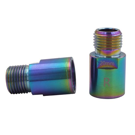 2Pcs Mountain Bicycle Pedal Extender 20MM Heavy Duty Steel MTB Road Bike Spindle Pedal Extension Shaft Spacer Adapter Cycling Accessories