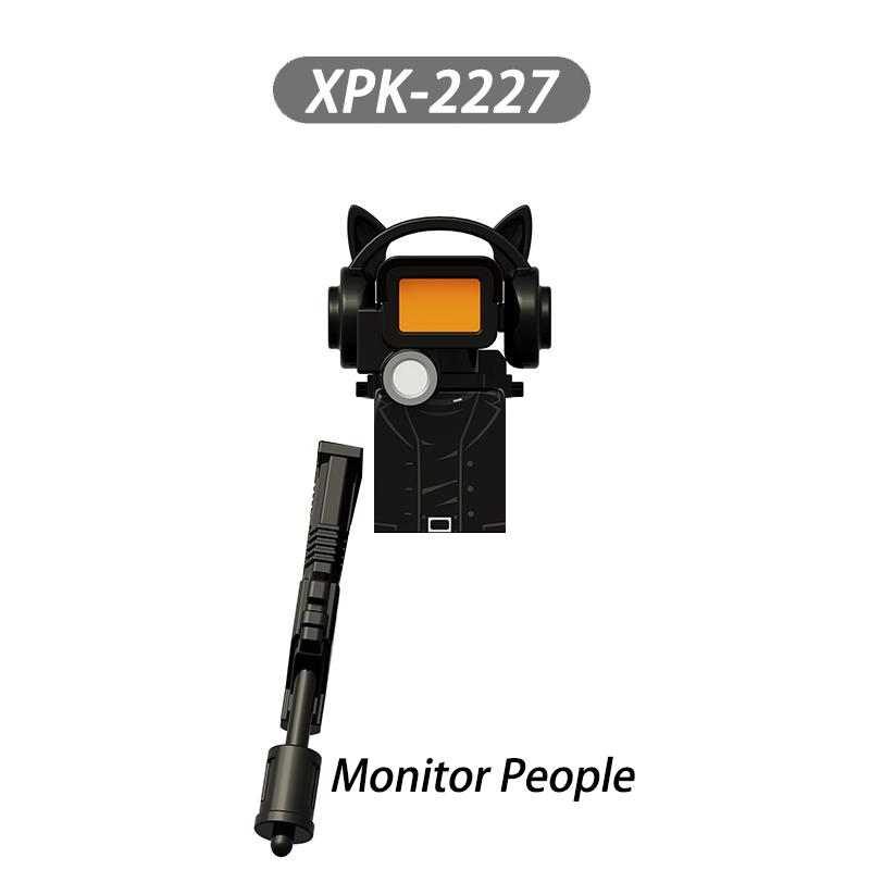 MOC Skibidi Toilet Man Vs Monitor Building Blocks The Audio and Camera Man Toys For Children Christmas Birthday Gift