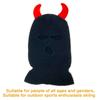 Cool Devil Horn Face Cover Hat Knitted Balaclava Caps for Women Men Winter Warm Hat Adult Halloween Costume Roleplay Caps