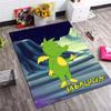 Tabaluga Cartoon Green Dragon Print Area Rug Soft Non Slip Floor Rug Home Living Room Bedroom Decor