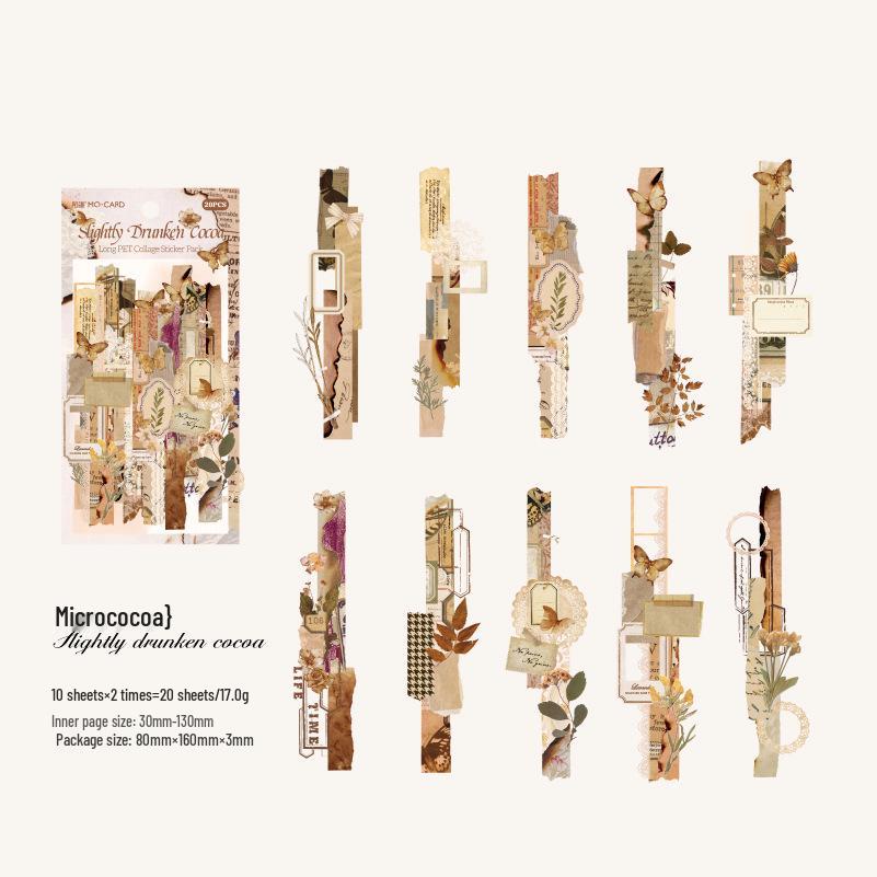 MomoPET Retro Paper Sticker Pack: Creative DIY Journal Decor