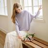 Xiangying Batwing Sleeve Knitted Pullover Sweater