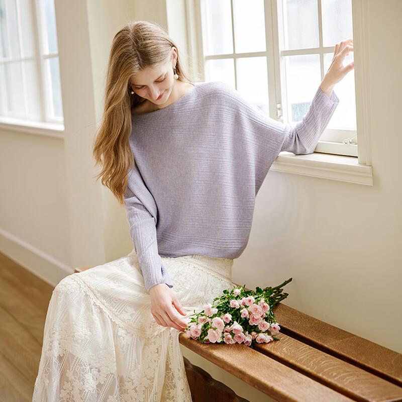 Xiangying Batwing Sleeve Knitted Pullover Sweater
