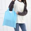 Shopping Bag for women men Solid Color Eco-friendly Folding Reusable Portable Shoulder Handbag Polyester for Travel Grocery