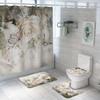 Daisy Rose Shower Curtain Polyester Cover Mat Set Anti-Slip Rug Bathroom Accessories