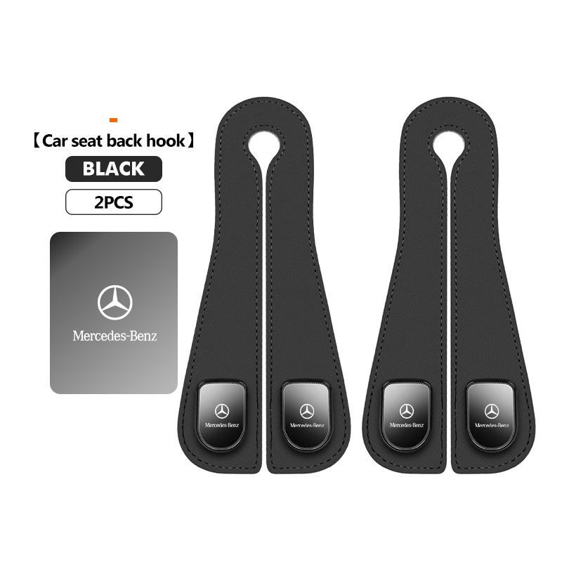 Car Seat Hook Headrest Hanger Two Head Seat Back Organizer Hook For Mercedes Benz C180 C300 W124 W176 W177 C200 C260 GLC CLE CLA LX1