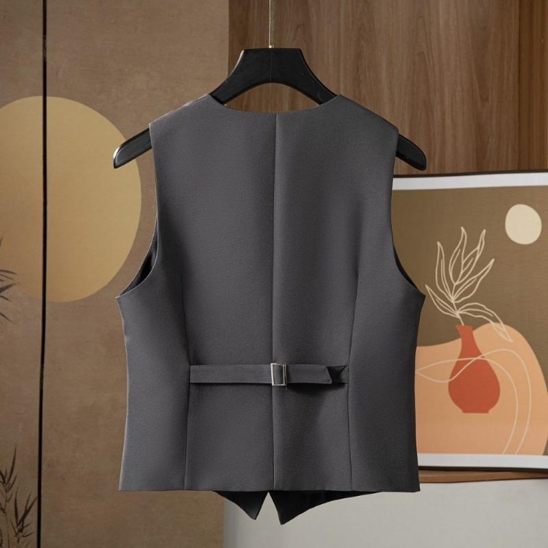 Chaleco sin mangas ajustado para mujer, estilo británico, temperamento, para ir al trabajo