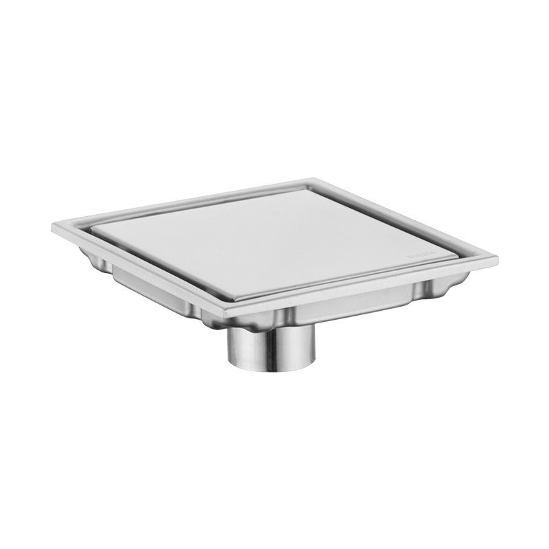 10/11/15cm Anti-odor Tile Insert Square Floor Waste Drain Bathroom Drain Shower Grates 304 Stainless Steel Large Flow Drainer 