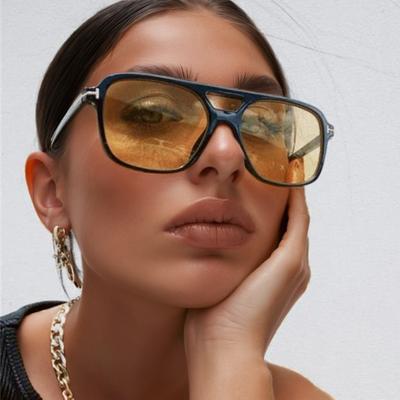 Óculos de sol vintage grandes, moda masculina, feminina, óculos quadrados, moderno, design de marca popular, óculos de sol UV400