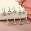 20G Teardrop Zircon Nose Ring Pendant - Trendy European & American Piercing Jewelry