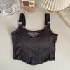 Korean Embroidered Cotton Camisole: Slim Fit Beautiful Back.
