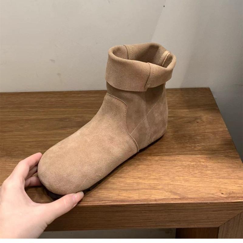 Fashion Women Flats Ankle Boots 2025 Winter New Trends Shoes Designer Elegant Classical Fashion Shoes Dress Snow Short Boots De Mujer