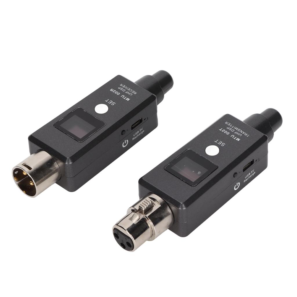 Wireless Microphone Adapter Rechargeable Wireless Microphone XLR Transmitter Receiver for Sound Mixe