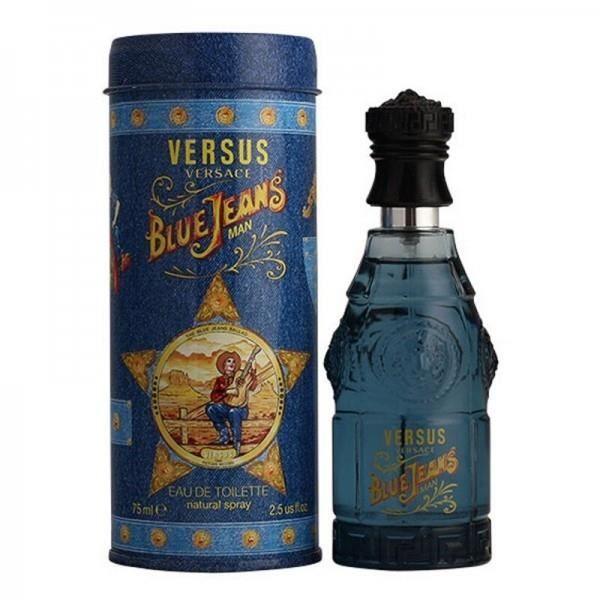 Men's Perfume - VERSACE - Blue Jeans - Eau De Cologne - 75 Ml - Authentic