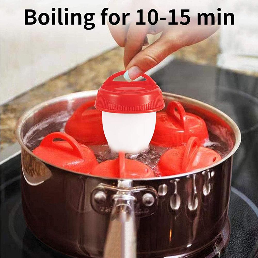 3/6pcs Egg Poachers Cooker Silicone Non-Stick Egg Boiler Cookers Pack Boiled Eggs Mold Cups for Breakfast Kitchen Cooking Tools