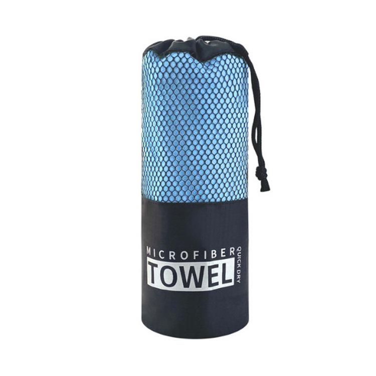 Quick-Drying Double-Sided Fleece Towel - Lightweight, Solid Color for Beach, Bath, or Sports.