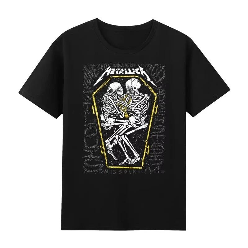 American Heavy Metal Band Metallica T-shirt Men Street Oversized Short Sleeve Heavy Cotton High Quality Loose Shirt Cotton Female Male Clothing