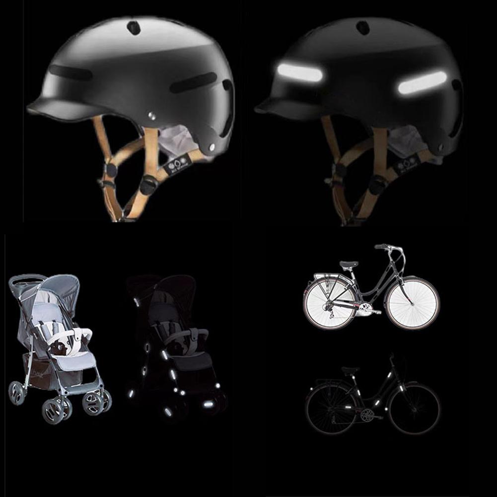 Motorcykelhjälmar Osynliga Svarta Reflekterande Klistermärken Enkel Och Effektiv Reflekterande Tejp För Hjälmar Cyklar Motorcyklar