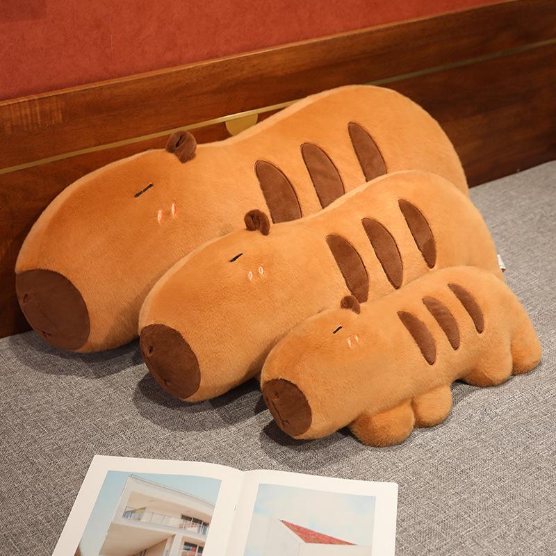 Cute kapibara throw pillow doll long bed sleeping doll Internet celebrity capybara plush toy birthday gift