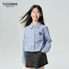 Taoding Girls' Plaid Embroidered Long-Sleeve Shirt