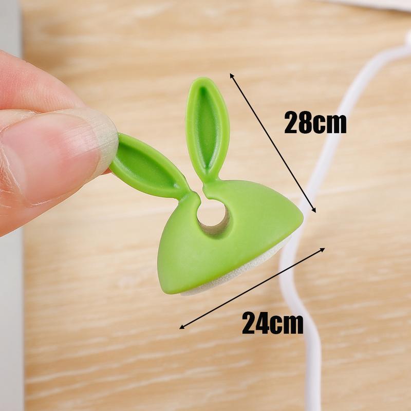 Kabel-Fixierer mit niedlichem Hasenohr, fürs Auto, Armaturenbrett, Büro, Telefon, Ladegerät, Kabelmanager, Schreibtisch-Organizer, Kopfhörer-Kabelaufwickler