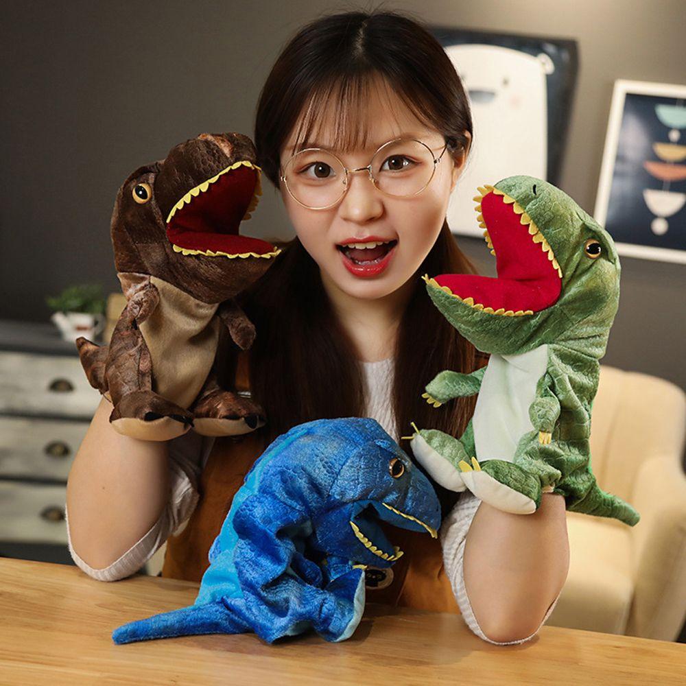 

Educational Toy Dinosaur Plush Hand Puppets Plush Doll Stuffed Toys Tyrannosaurus Rex Plush Toy коричневый