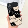 Soft Silicone Cases For Samsung Galaxy A54 5G A53 5G Case Samsung A23 4G 5G A12 A125F Bumper Shell Black Cat Stylish Coques Etui