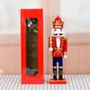 Decorative 36cm King Nutcrackers with Royal Scepter Wood Figurine Christmas Puppet Toy Collectible Ornament Gift