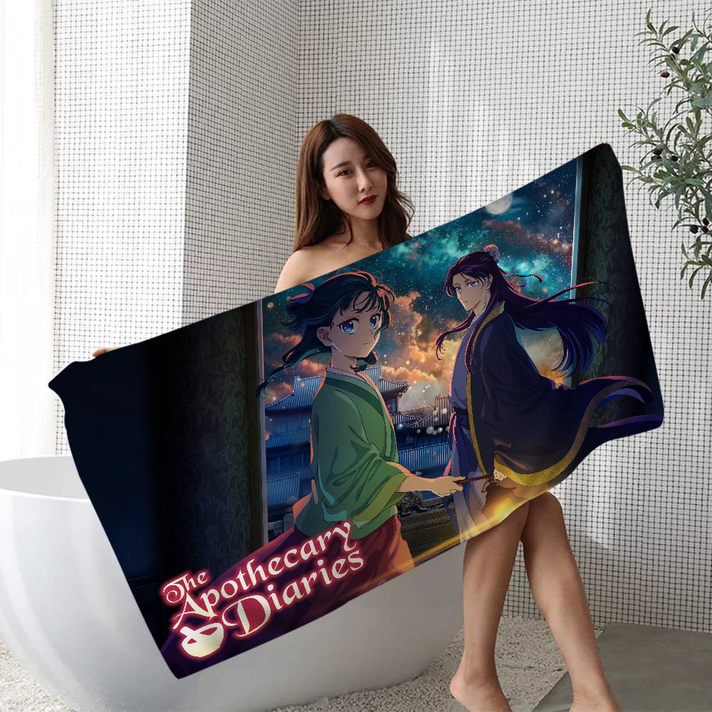 Popular Anime The Apothecary Diaries Beach Towel Bath Towels For Girl Microfiber Quick Dry Sand Free Beach Spa Gym Pool