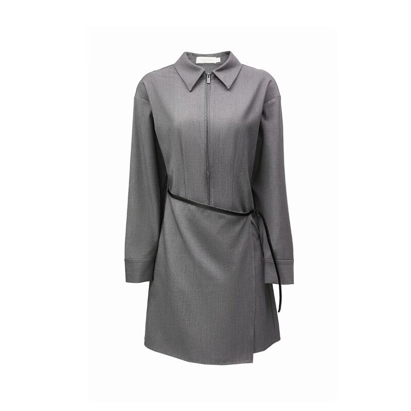 VEROMODA Grey Paneled A-Line Mini Dress