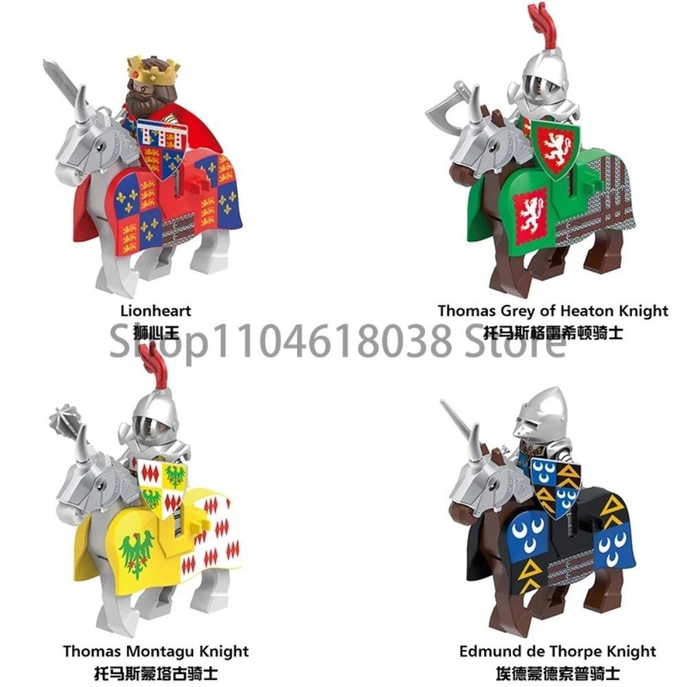 Green Dragon Raven Knights Shield Action Figures MOC Medieval Ancient Knights Scene Building Block Creative Toys for Children