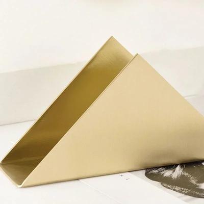 Doos Papier Gouden Servet Tissue Handdoek Opberging Hotel Scandinavische Houder Decor Houder Vierkant Koffiehuis Roestvrij Driehoekig Huis Handdoek Staal