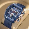 Luxury Men Quartz Watch Fashion Silicone Strap Luminous Waterproof Sports Chronograph Watch for Men Clock Gifts for Men