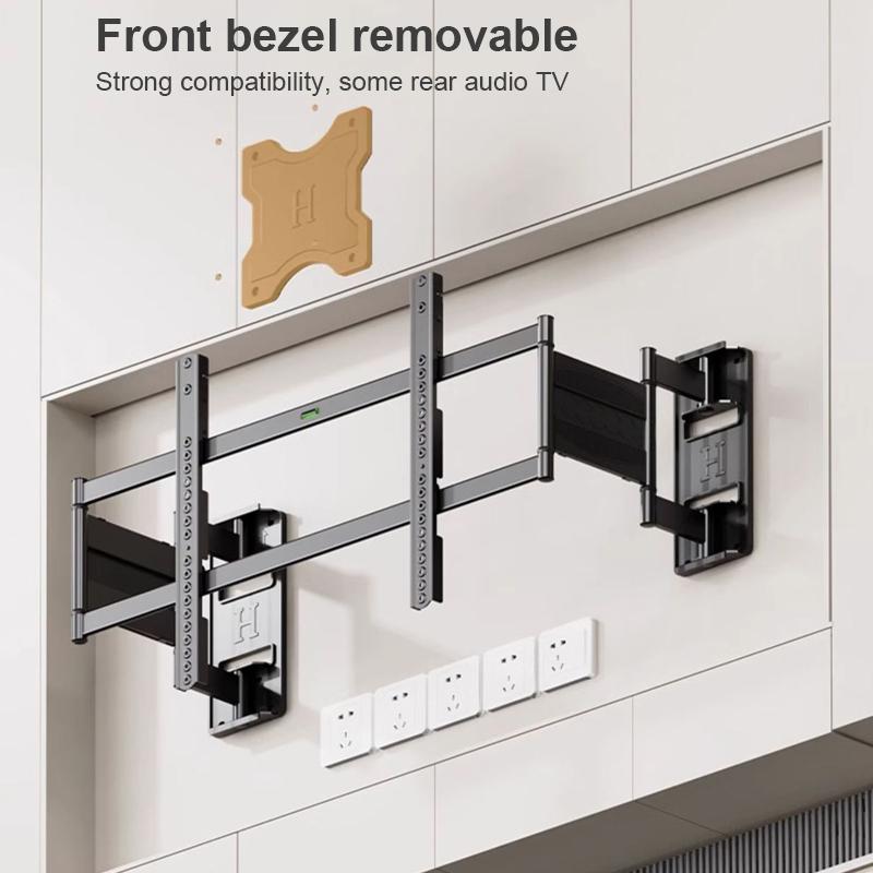 Full Motion TV Wall Mount for Most 32-75 Inch TV Swivel and Tilt Mount with Dual Articulating Arms Up To 154lbs VESA 600x400mm