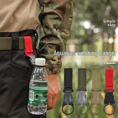 Dragonne tactique en nylon pour bouteille d'eau avec clip à libération rapide
