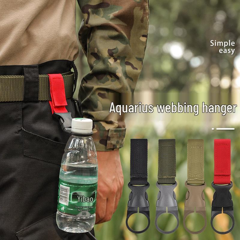 Tactical Nylon Water Bottle Hanger with Quick Release Clip Lanyard армия зеленый