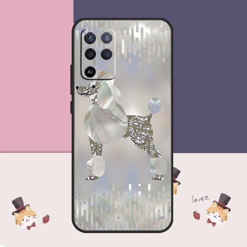 Poodle Dog Cartoon Case For Oppo A76 A96 A16 A60 A98 A58 A78 A18 A38 A80 A40 A77 A57 A17 A74 A54 A94 A15 A5 Pro