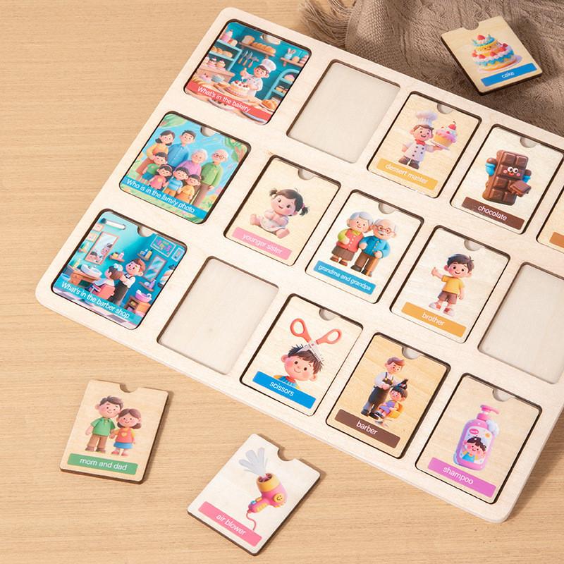 Wooden Montessori Puzzles For Kids With Logic Matching Educational Toy For Early Learning