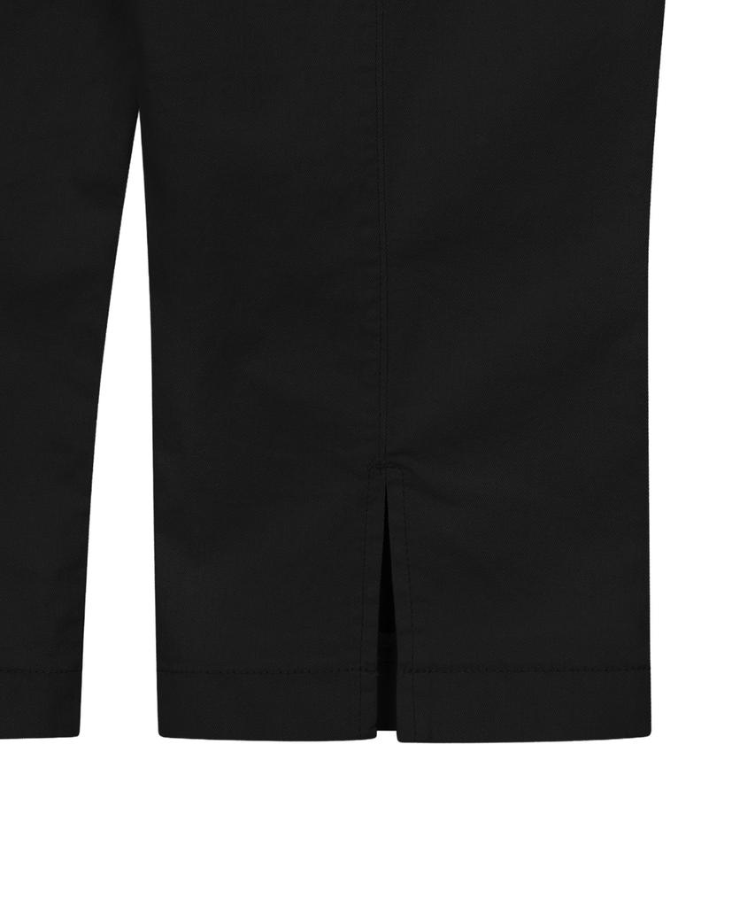 Tinsi Back Slit Capri Pants (Black)