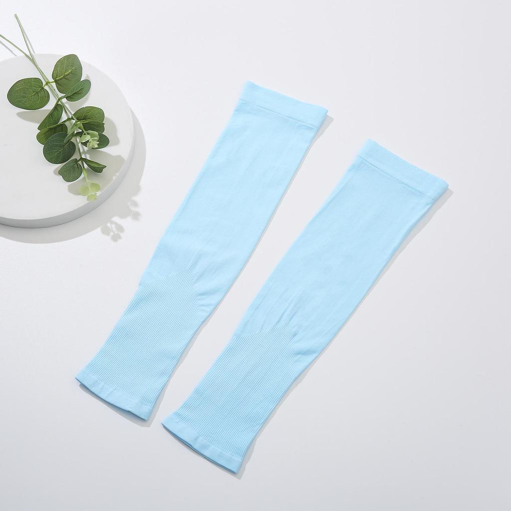 Mosquito Repellent Sun Protection Ice Silk Sleeves - Solid Color Summer Outdoor Wear