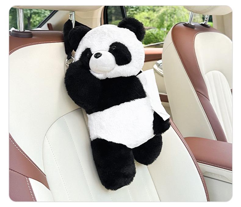 Cartoon Panda Auto Plüsch Taschentuchbox Halter