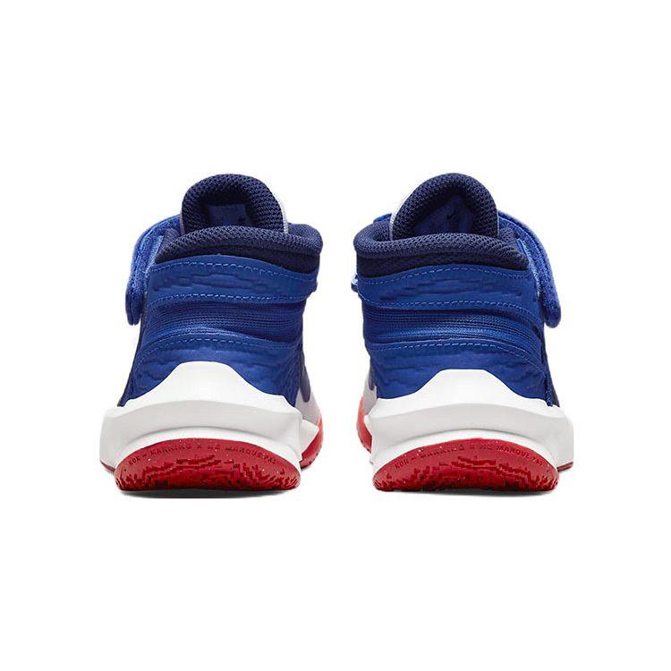 Nike Team Hustle D 10 Flyease Mid top Children's Basketball Shoes Gray Blue Children Aged 3 7 Years Old DD7302-103