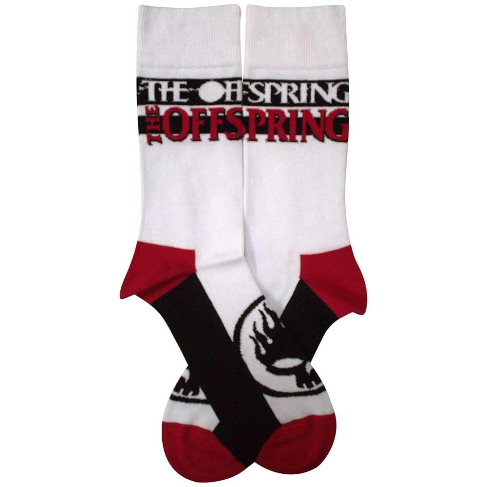 The Offspring Unisex Adult Flaming Skull Logo Socks