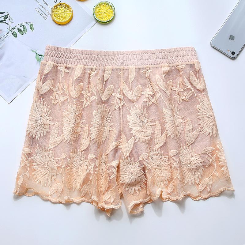 Can Wear Anti-slip Safety Pants Women's New Lace Large Size Leggings Loose Shorts Summer