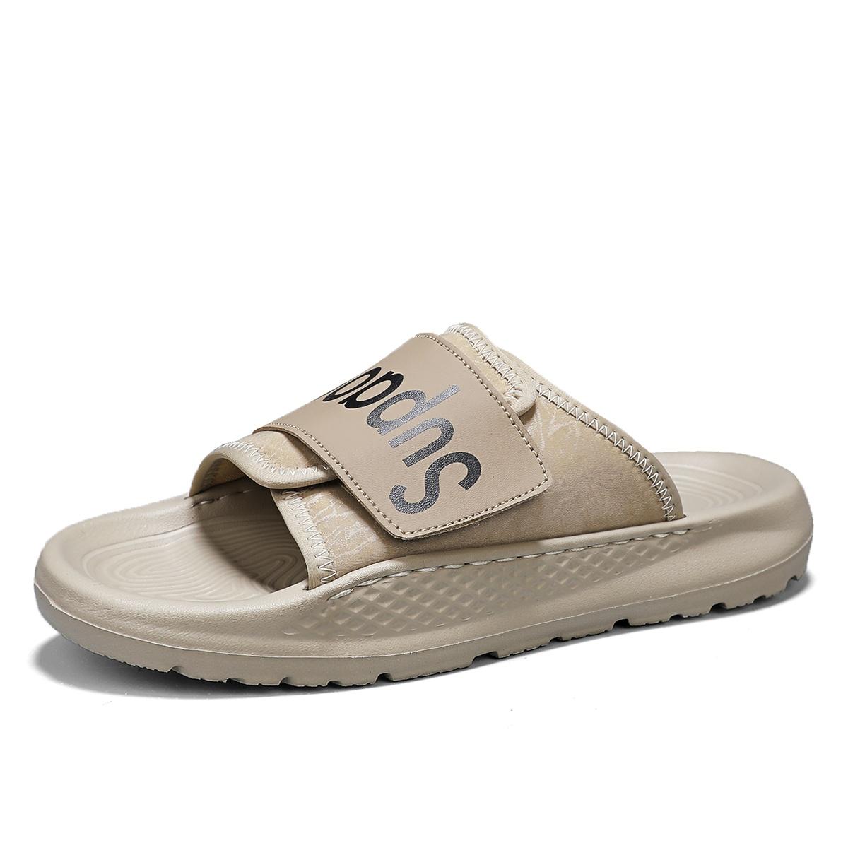 Men Outdoor Roman Sandals Hook Loop Beach Slippers Thick Sole Casual Summer Walking Sandals Lightweight Shoes 39